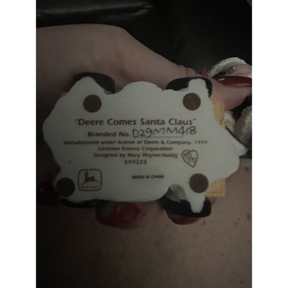 Mary's‎ Moo Moos DEERE COMES SANTA CLAUS  John Deere 1999 Enesco  Christmas - Picture 7 of 8